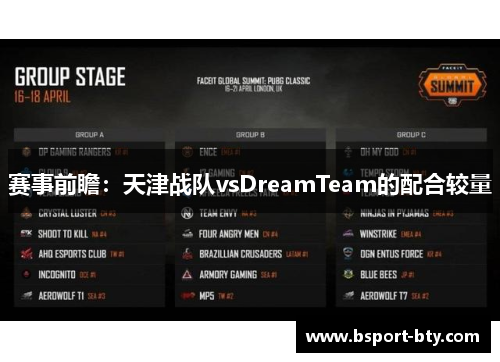 赛事前瞻：天津战队vsDreamTeam的配合较量